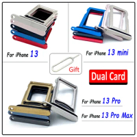 NEW Dual Card For IPhone 13 / 13 mini / 13 Pro / 13 Pro Max SIM Card Tray chip slot drawer Holder Adapter Accessories + Pin