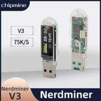 Nerdminer v3 Firmware 1.6.3 Original Board T-display S3 Hashrate 75K/S BTC Lottery Solo Miner Nerd Miner
