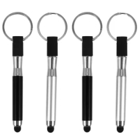 Stylus Pen Black Key I Ring Capacitive Pens Tip Soft Accessory Pad Inputpen Phone White Combo Touchscreen Touch Mini Tool