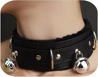 NouAn Punk Choker Leather Womens Choker , With Lock Bell O Adjustable Gothic Leather Necklace Cho