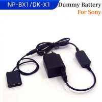 USB Power Cable+Charger Adapter 18W+DK-X1 DC Coupler NP-BX1 Dummy Battery for Sony Cybershot DSC-RX1 RX1R RX100 III V WX500 HX60