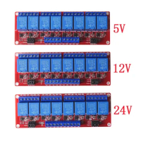 Relay Module 1 2 4 6 8 Channel 5V 12V 24V Relay Module Board with Optocoupler Support High and Low Level Trigger for Arduino