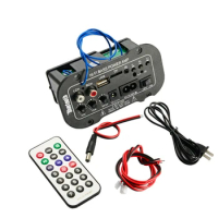 Bluetooth Digital Amplifier Board 30W Audio Amplifiers With USB Dac FM Radio For Car Speaker Amplificador US Plug