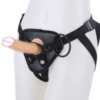 Women Panties Realistic Dildo Rubber Penis Strap-On Phallus Strapon Suction Cup Dildo Belt Harnesses Strap Woman Sex Toy Lesbian