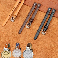 Genuine leather bracelet strap fashion Women's watchband small band 8mm for fossil ES4340 ES4119 ES4000 watch band with screw