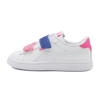 PUMA Smash3.0L GlttrVlcr V Inf 魔鬼氈 運動鞋 小童 白粉 S0208 (39560501)
