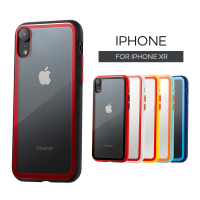 【General】iPhone XR 手機殼 保護殼 出挑雙色玻璃手機保護套