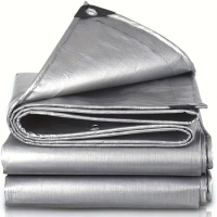 Waterproof Tent Tarp 2x2m 2x3 3*3 3x4 3mx5 Outdoor Awning Tarpaulin Camping Sun Shade Sail Silver Ca