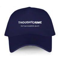 1984 Thought Crime George Orwell Animal Farm funny letter print cap Don't even doublethink aboutit men baseball caps summer hat