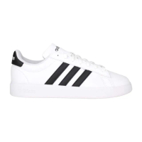 【adidas 愛迪達】GRAND COURT 2.0 男休閒運動鞋-皮革 愛迪達 白黑(GW9195)