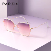 PARZIN Nylon Designer Sunglasses Color Diamond Cut Surface Curve Temple Sun Glasses UV400 Sports Goggles Gafas De Sol Mujer
