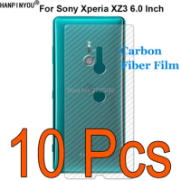 10 Pcs/Lot For Sony Xperia XZ3 6.0"3D Anti-fingerprint Carbon Fiber Back Film Rear Screen Protector (Not Tempered Glass)