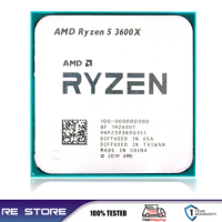 Used Ryzen 5 3600X R5 3600X 3.8GHz Six-Core Twelve-Thread CPU Processor 7NM 95W L3=32M Socket LGA AM4