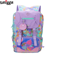 Australia Smiggle Original Children's Schoolbag Girls Dazzling Color Ice Cream Large Shoulder Backpack School Supplies 8-14 Year