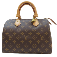 【二手名牌BRAND OFF】LOUIS VUITTON LV 路易威登【再降價】棕色 原花 PVC塗層帆布 SPEEDY 25 手提包 M41109