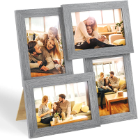 Egofine 4x6 Collage Picture Frames Made of Solid Wood Family Picture Frame Display Four 4x6 Photos C