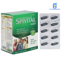 Spivital Nutri - Tinh chất tảo Spirulina 200mg, Calci 60mg & Vitamin D3 100IU - Hỗ trợ bổ sung vi ch
