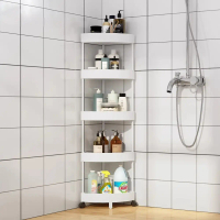 [COD] [tiktok]Shelves, Storage Carts Bathroom Shelves, 3/4/5 Layers, Save Space. Easy to Move Bathro
