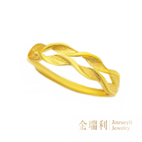 【金瑞利】黃金戒指 0.75錢 雙層扭結(±3厘)