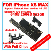 Fully Tested Authentic Motherboard For iPhone XS Max 64g/128g/256g Original Mainboard With Face ID Cleaned iCloud