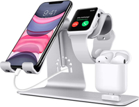 【日本代購】Bestand iPhone/iPad/Apple watch兼容智能手機充電支架蘋果手錶兩用台式充電支架