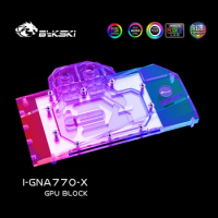 Bykski GPU Water Block Use for GUNNIR Intel Arc A770 Flux 8G OC Video Card / Full Cover Copper Radiator / I-GNA770-X