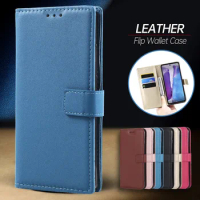 Wallet Flip Leather Case For Samsung Galaxy A13 A23 A33 A53 A73 5G A10 A20 A30 A40 A50 A70 A51 A71 A41 A31 Pure Color Book Cover