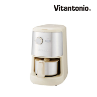 【Vitantonio】自動研磨悶蒸咖啡機 VCD-200B-I(奶油白)