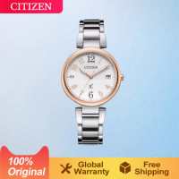 CITIZEN Original Women Watch Quartz Fashion Elegant Watch Stainless Steel Pink Gold Strap Women's Wa