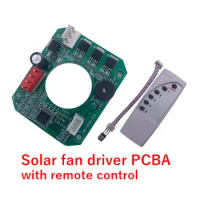 Solar fan driver PCBA with remote control ceiling fan controller 12v dc brushless motor controller Power 36W