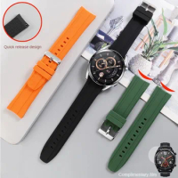 Waterproof Rubber Watch Strap Substitute For Watch GT3 Honor Magic Series Curved Interface Silicone Watchband 20/22mm