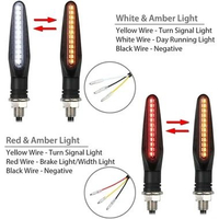 LAMPU SEIN LED MOTOR DRL 2 WARNA SEN RUNNING UNIVERSAL - KC020 MERAH - KUNING