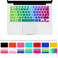 Soft Rainbow Keyboard Skin for Macbook Air 13 A1466 EU Keyboard Cover Silicon For Macbook Air 13 Rainbow Keyboard Film Skin
