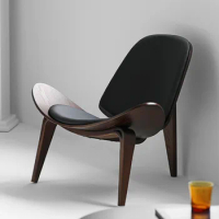 Modern Design Living Room Chair Solid Wood Egg PU Leather Single Bedroom Vanity Relax Chair Home Sillas Home Furniture SG40KT