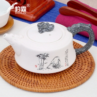 白瓷水壺泡茶壺套裝家用陶瓷單壺花茶壺小茶壺沖茶壺紅茶杯泡茶器