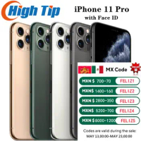 Unlocked Apple iPhone 11 pro 64GB 256GB 512GB ROM A13 Bionic chip 4G LTE 5.8" Screen 12MP+12MP Face ID Cell phon