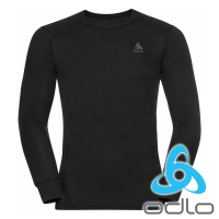 ODLO 男 ECO銀離子保暖型圓領上衣『黑』159102(排汗 快乾 運動 慢跑 登山 戶外 露營 排汗衣)