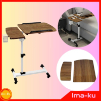 Meja laptop roda lipat portable standing desk adjustable belajar kerja