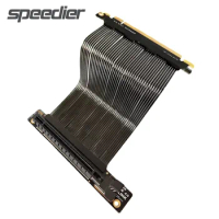 30AWG Shielded PCIe 4.0 X16 Riser [RTX3090 RX6900XT X570 B550 GPU] 90 Right Angled Vertical Mount Gaming Gen4 PCI-E 16x Extender