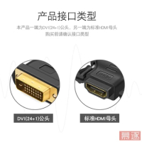 24+1 DVI Male to HDMI-compatible Female Converter To DVI Adapter Support 1080P For HDTV Projector Gold Plated Adapter L19