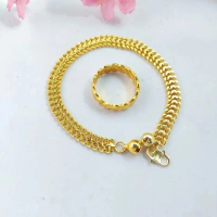 Gelang Tangan Tikar Free Cincin Model Emas 24k Gelang Tikar Dewasa/Cincin Emas Muda