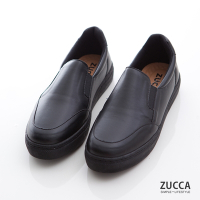 ZUCCA-簡約素面皮革厚底鞋-z7205bk
