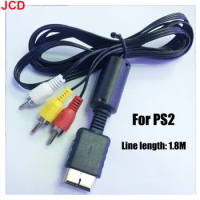 JCD 1pcs Multi Component Games Audio Video AV Cable to RCA for PS2 PS3 SYSTEM Cable Console TV Game Computer Accessories