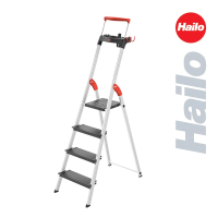 【德國HAILO】L100豪華家用摺疊鋁梯(四階)