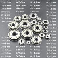 10 pcs Flanged Bearings Bore 2mm 3mm 4mm 5mm 6mm 7mm 8mm 9mm F625 F605 F608 MF105 MF115 F695 ZZ Mini