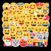 พร้อมส่งEMOJI sticker สติกเกอร์ กันน้ำ รูปแบบที่แตกต่างกัน 100 ชิ้น