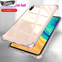 360 Shockproof Transparent Airbag Case On For Huawei MatePad 10.4 Mate Pad Pro 10.8 5G 2019 2021 Tablet Soft TPU Silicone Cover