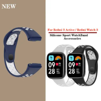 For Redmi Watch 3 Active Wrist Band New Sport Silicone Strap for Redmi Watch 3 Lite Correa Bracelet