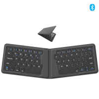 Mini Bluetooth-campati Folding Keyboard for ipad Phone Laptop Rechargeable Wireless Keyboard Ergonomic Foldable Keyboard