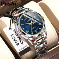 Men's Watch Quartz Watches Fashion Watch Men Original Waterproof Non-mechanical Luminous Dual Calendar Quartz Wristwatch